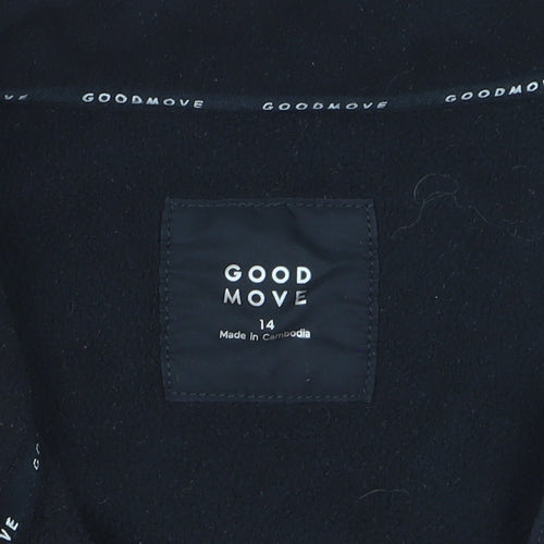 Marks and Spencer Goodmove Men's Black Fleece Track Jacket Size L