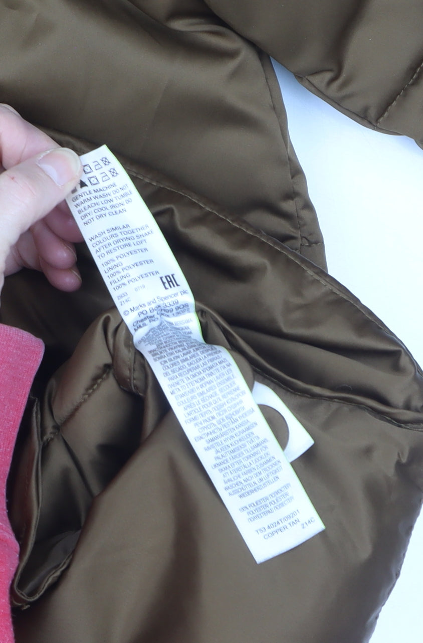 Marks and Spencer Autograph Women’s Brown Puffer Jacket Size 12