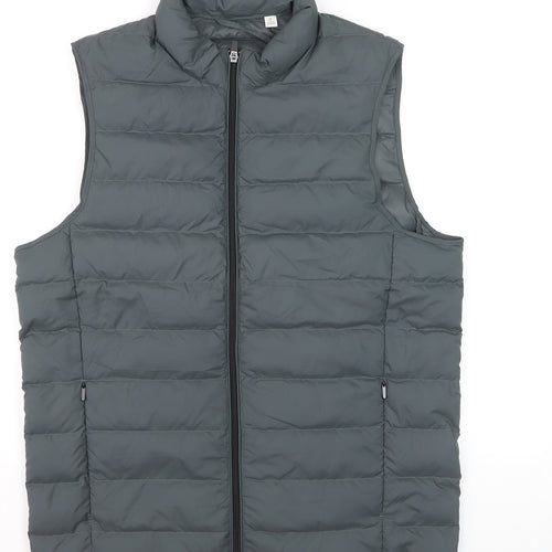 Marks and Spencer Men's Grey Puffer Gilet M Regular Water Resistant