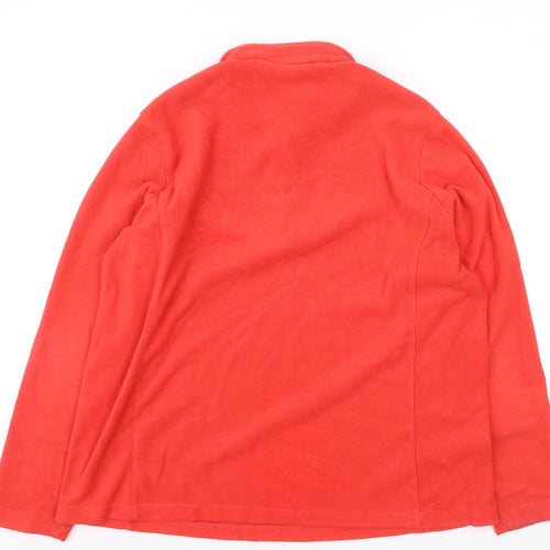 TOG24 Men's Red Fleece 1/4 Zip Pullover Sweatshirt L