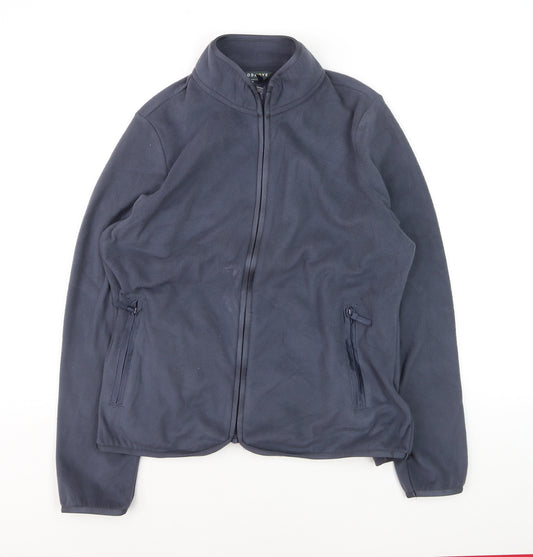 Marks and Spencer Goodmove Women's Navy Fleece Full Zip Sweatshirt Size 14