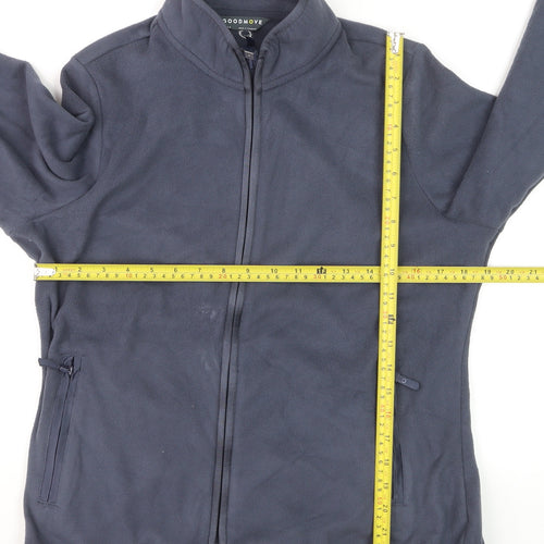 Marks and Spencer Goodmove Women's Navy Fleece Full Zip Sweatshirt Size 14