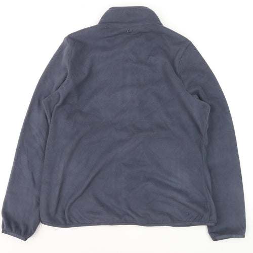 Marks and Spencer Goodmove Women's Navy Fleece Full Zip Sweatshirt Size 14
