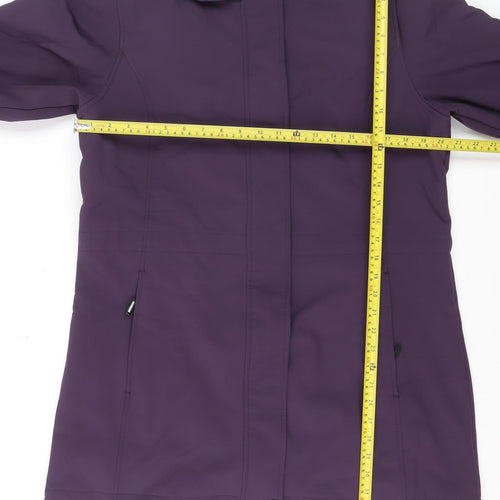 Outdoor Ventures Women's Purple L Softshell Rain Coat Hooded Long Sleeve