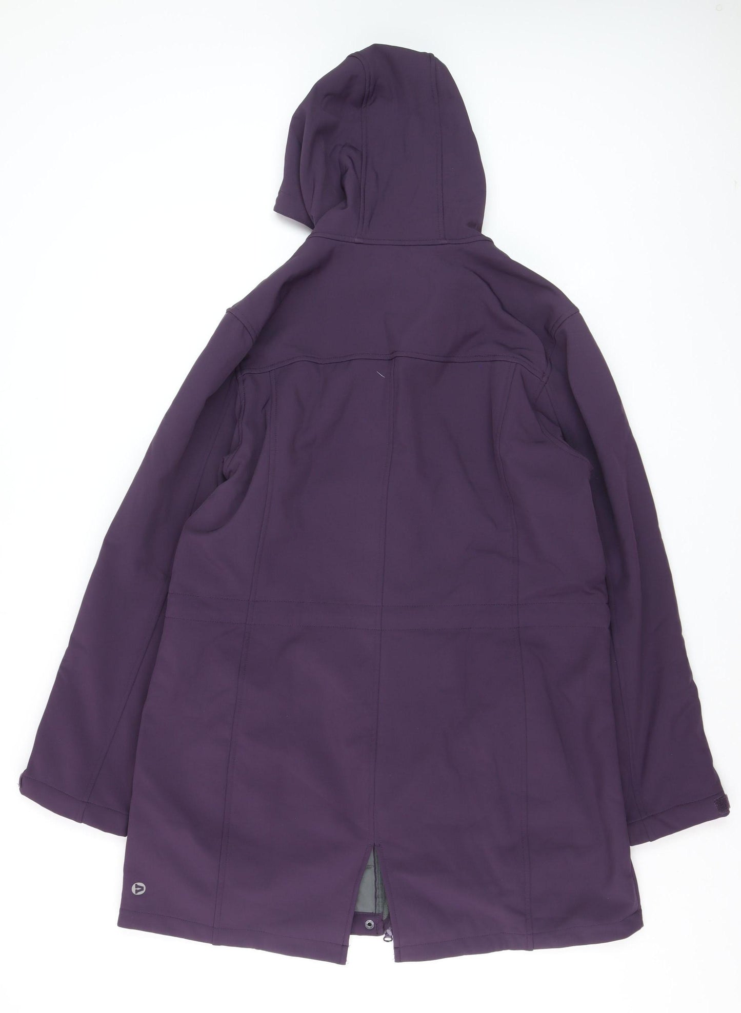 Outdoor Ventures Women's Purple L Softshell Rain Coat Hooded Long Sleeve