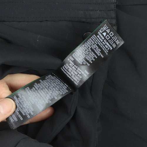 Marks and Spencer Unisex Black Hooded Long Puffer Coat Size 16