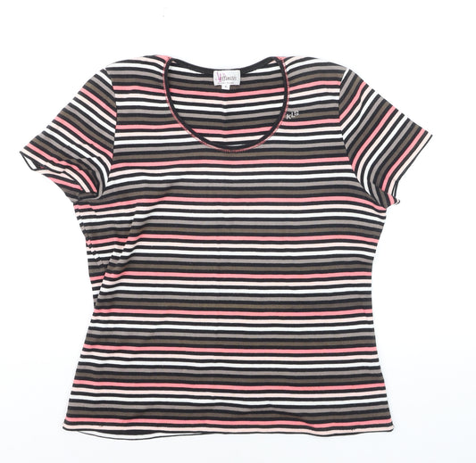 Armand Thiery Women’s Multicoloured Striped Cotton T-Shirt L