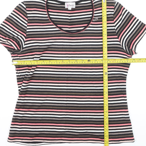 Armand Thiery Women’s Multicoloured Striped Cotton T-Shirt L