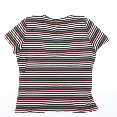 Armand Thiery Women’s Multicoloured Striped Cotton T-Shirt L