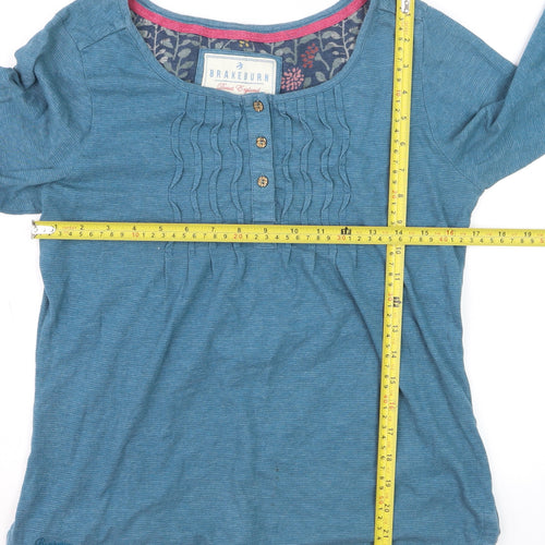 Brakeburn Women’s Blue Long Sleeve Basic T-Shirt Size 12