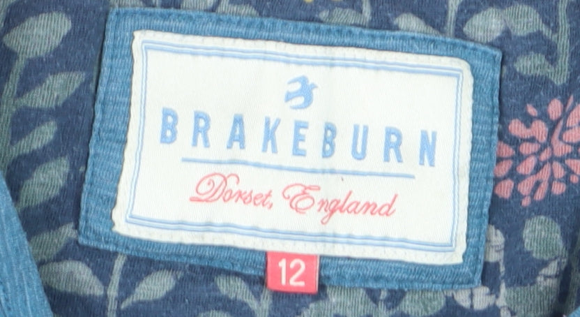 Brakeburn Women’s Blue Long Sleeve Basic T-Shirt Size 12