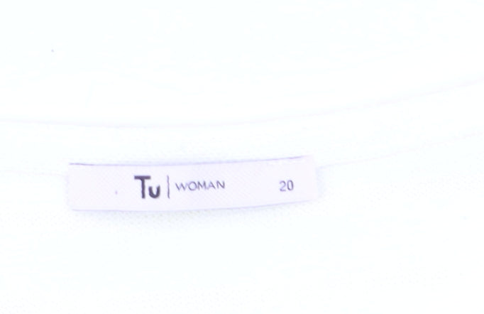 Tu Women Yellow Striped 3/4 Sleeve Relaxed Fit T-Shirt Size 20