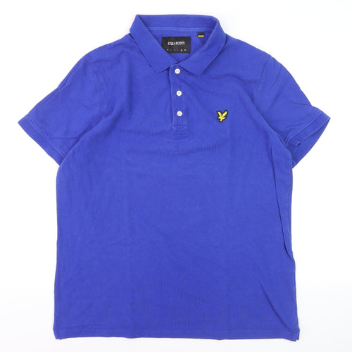 Lyle & Scott Men's Blue XL Cotton Polo Shirt Classic Logo