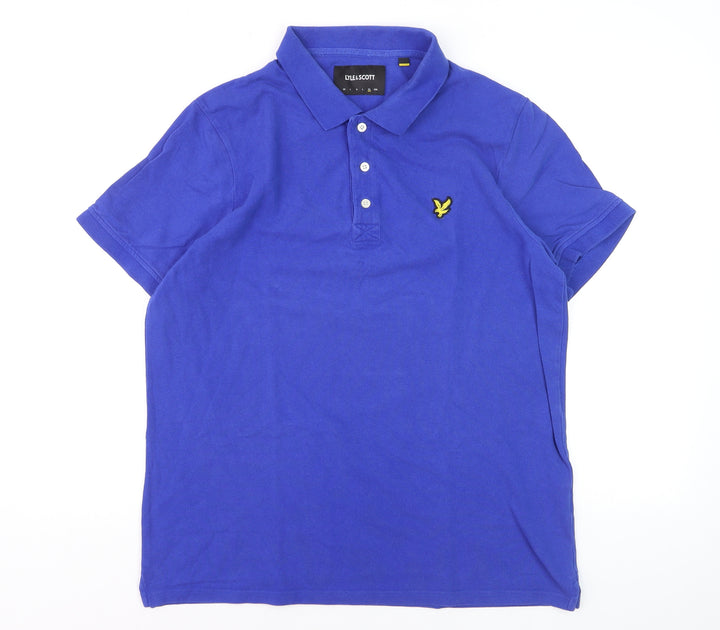 Lyle & Scott Men's Blue XL Cotton Polo Shirt Classic Logo
