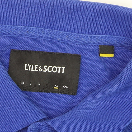 Lyle & Scott Men's Blue XL Cotton Polo Shirt Classic Logo