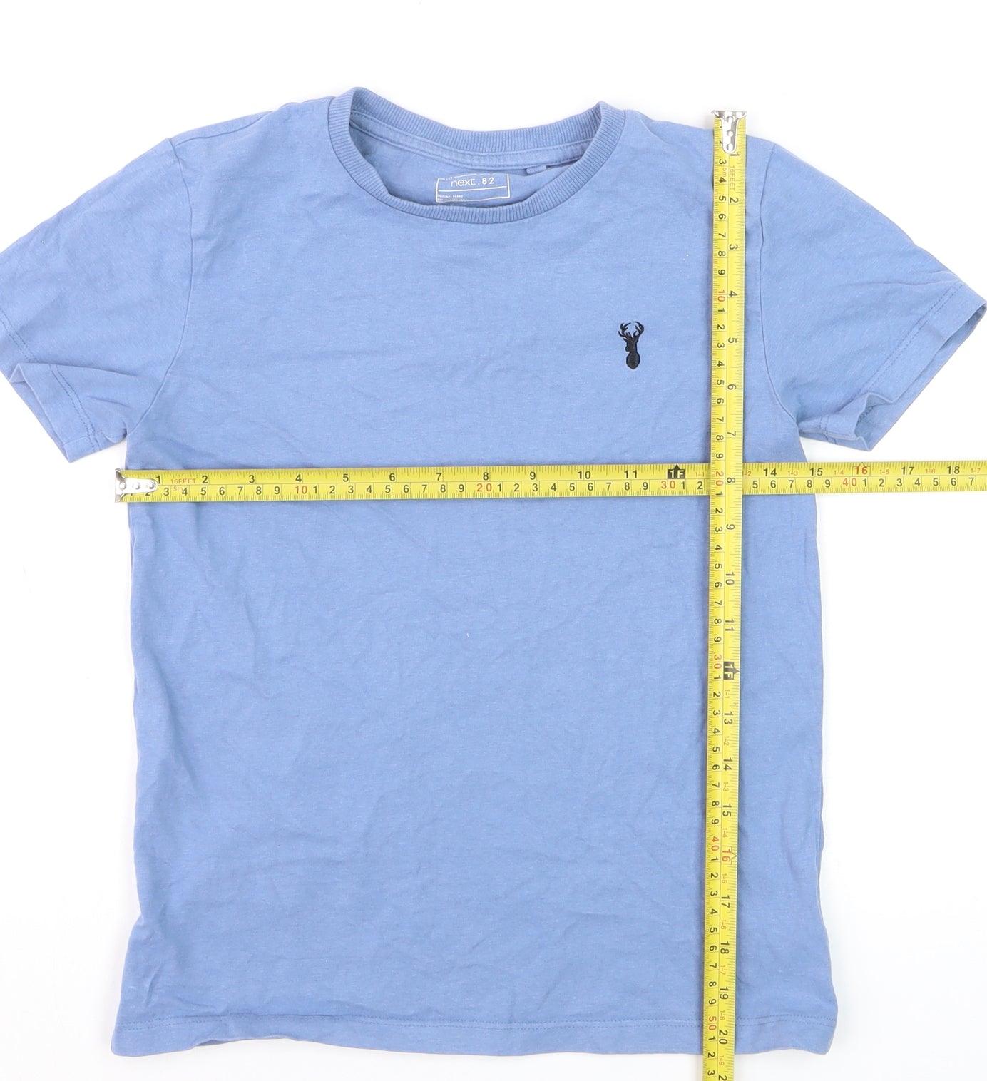 NEXT Boys Blue Cotton Crew Neck Short Sleeve Basic T-Shirt 9 Years