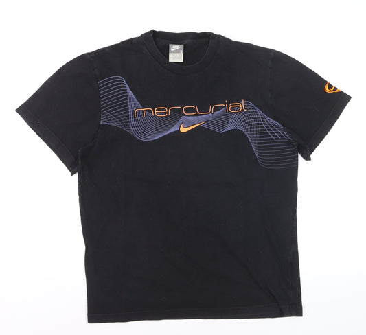 Nike Men's Black Mercurial Graphic T-Shirt Small Cotton Crew Neck
