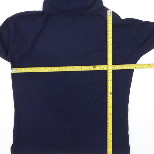 Warehouse Women's Blue Roll Neck Long Sleeve Cotton Jumper Size 6