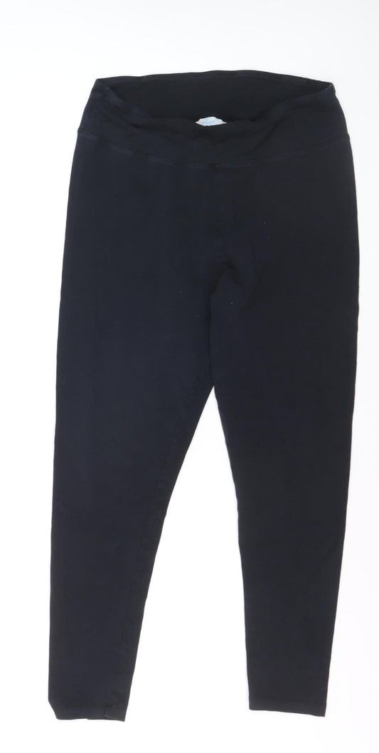 Primark Women’s Black Cotton Blend Ankle Leggings Size L