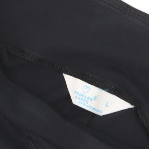 Primark Women’s Black Cotton Blend Ankle Leggings Size L
