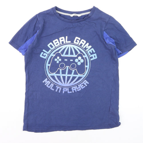 Marks and Spencer Boys Blue Global Gamer Graphic T-Shirt 12-13 Years