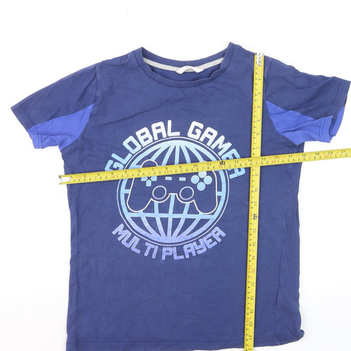 Marks and Spencer Boys Blue Global Gamer Graphic T-Shirt 12-13 Years