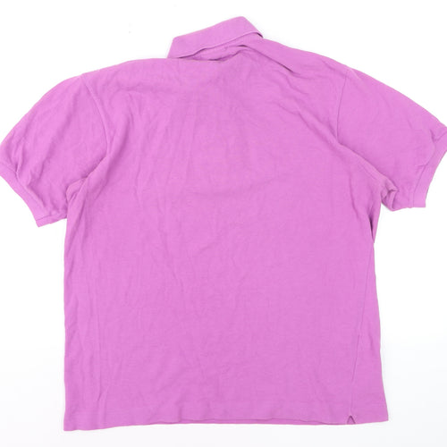Lacoste Men's Pink Regular Fit Cotton Polo Shirt Size M