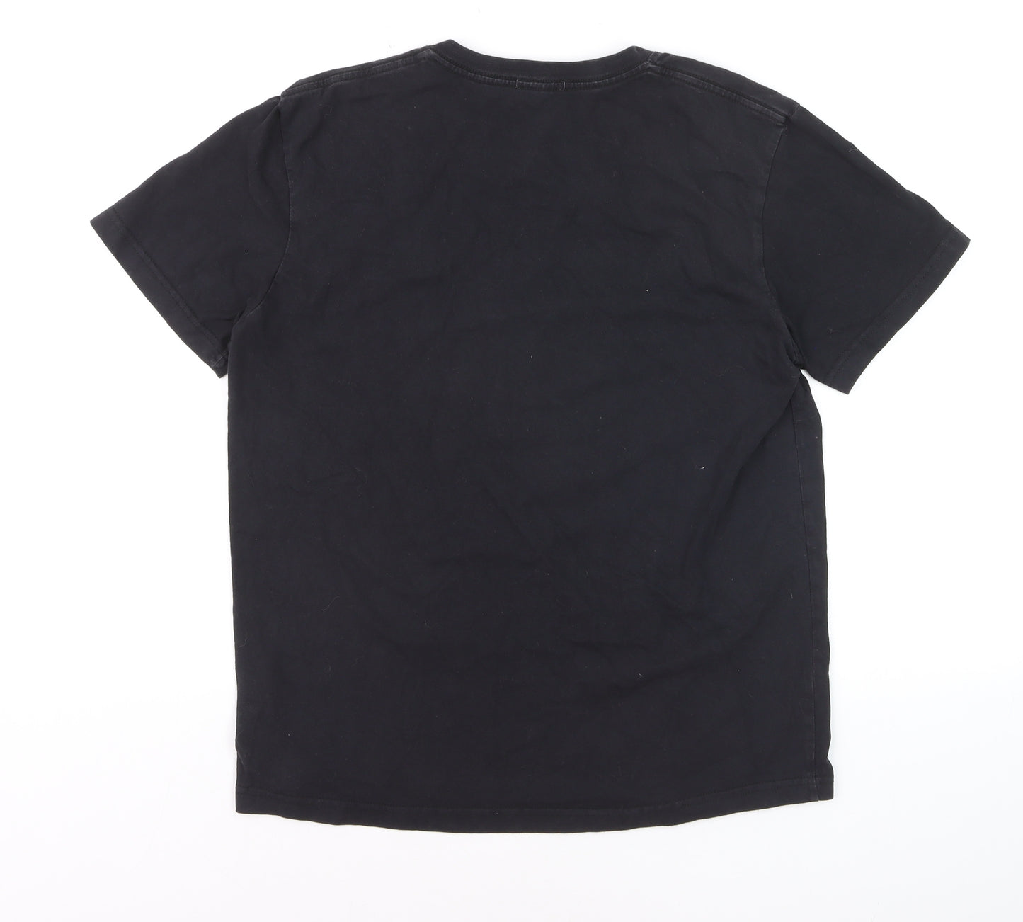 Moncler Men’s Black XL Logo Cotton Crew Neck Short Sleeve T-Shirt