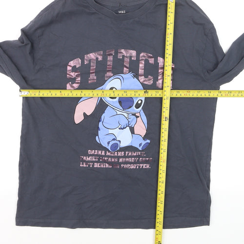 Marks and Spencer Girls Grey Stitch Long Sleeve T-Shirt 12-13 Years