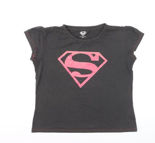 DC Comics Women's Black Superman Logo T-Shirt Size S