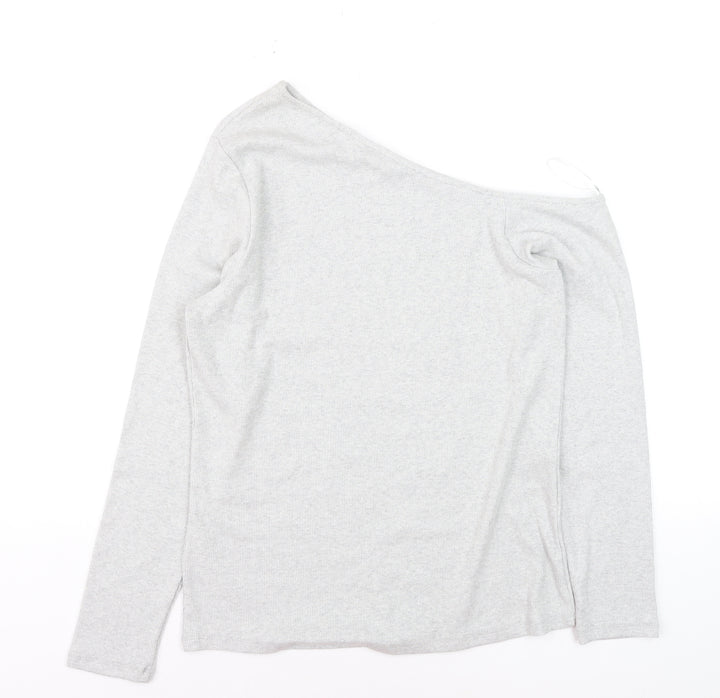 Marks and Spencer Women’s Grey One Shoulder Long Sleeve Top Size 18