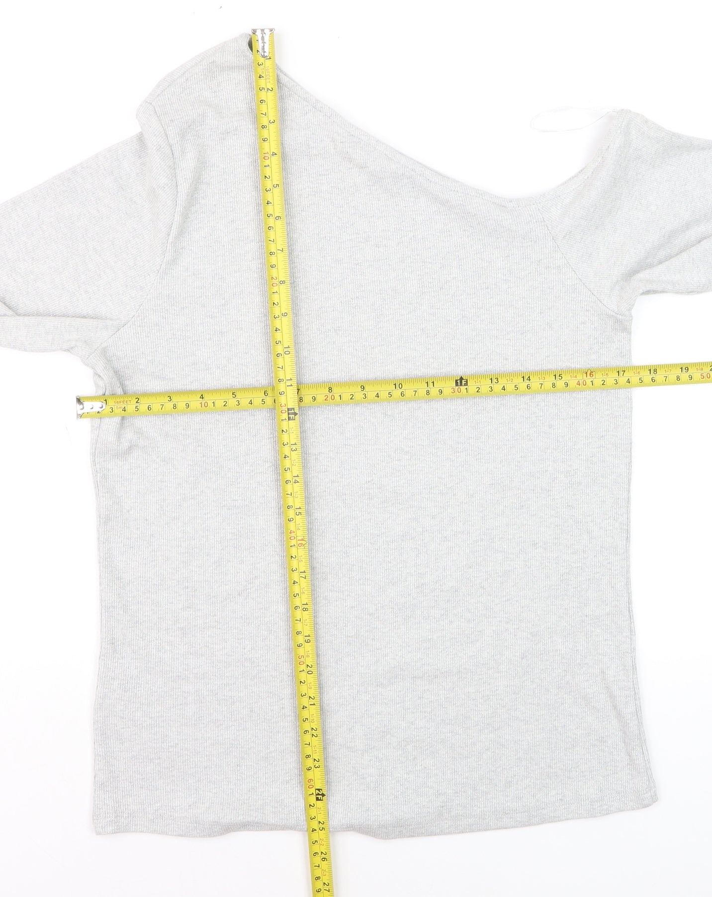 Marks and Spencer Women’s Grey One Shoulder Long Sleeve Top Size 18