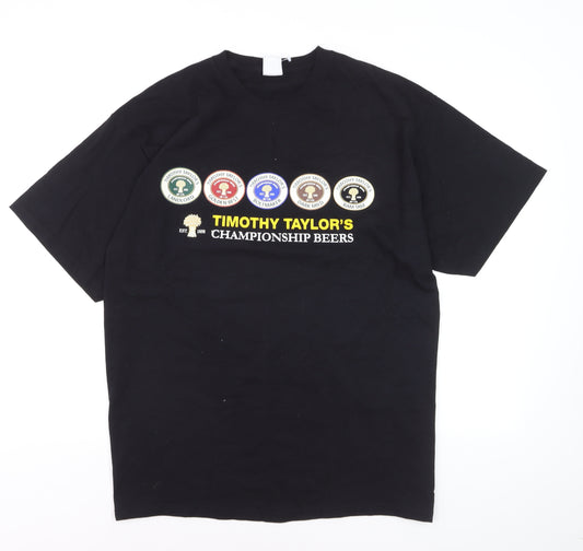 Russell Men's Black 2XL Beer Graphic T-Shirt Timothy Taylor’s Regular Fit