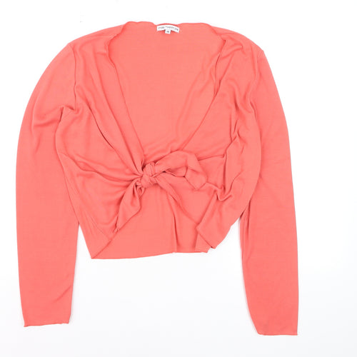 Store Twenty One Women's Pink Size 14 Tie Front Cardigan