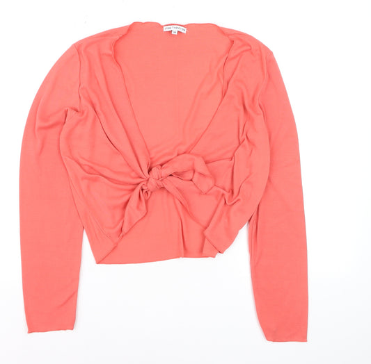 Store Twenty One Women's Pink Size 14 Tie Front Cardigan