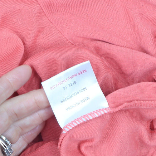 Store Twenty One Women's Pink Size 14 Tie Front Cardigan