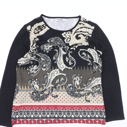 Alexara Women’s Multicoloured Paisley Jersey Long Sleeve Top L