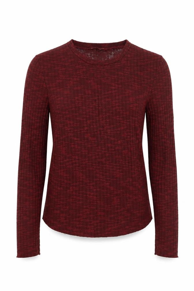 Front view of FatFace women’s red knit long sleeve jumper m