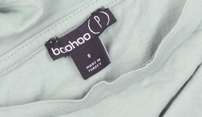 Boohoo Men’s Sage Green Crew Neck Cotton T-Shirt Size S