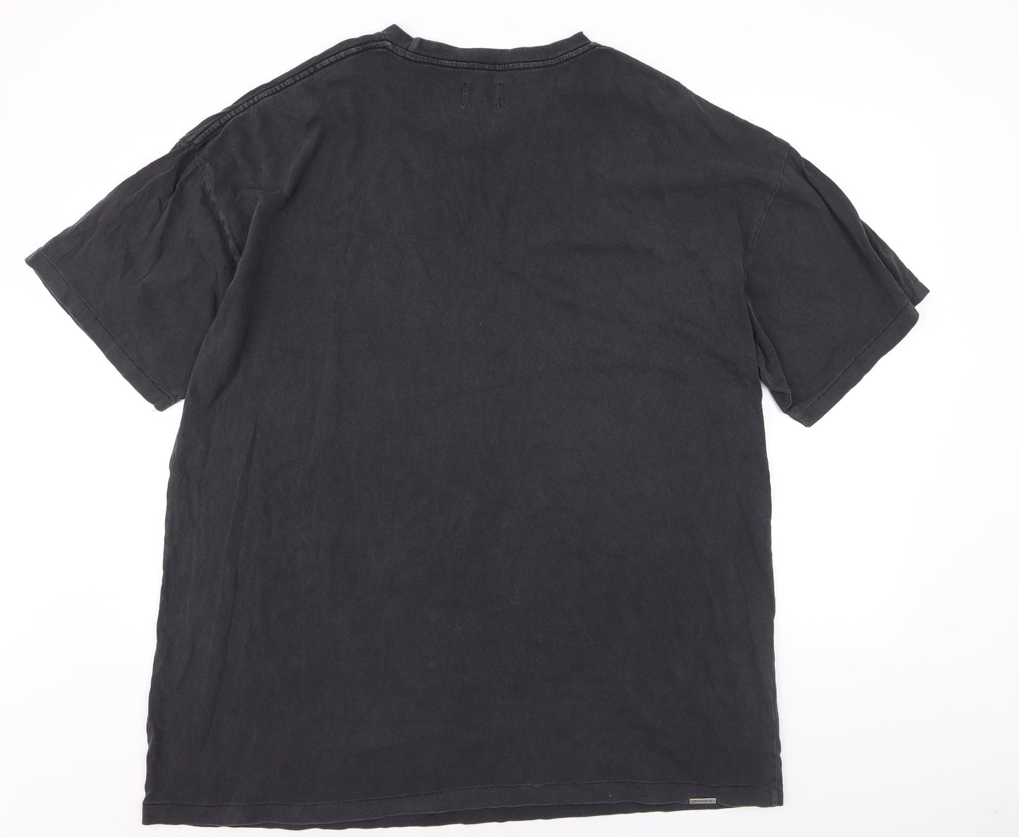 The People Vs Men's Black Graphic Eagle T-Shirt Medium