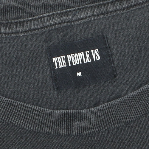 The People Vs Men's Black Graphic Eagle T-Shirt Medium