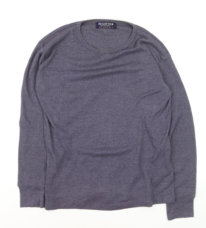 Regatta Men's Grey Long Sleeve Crew Neck Casual Top XL