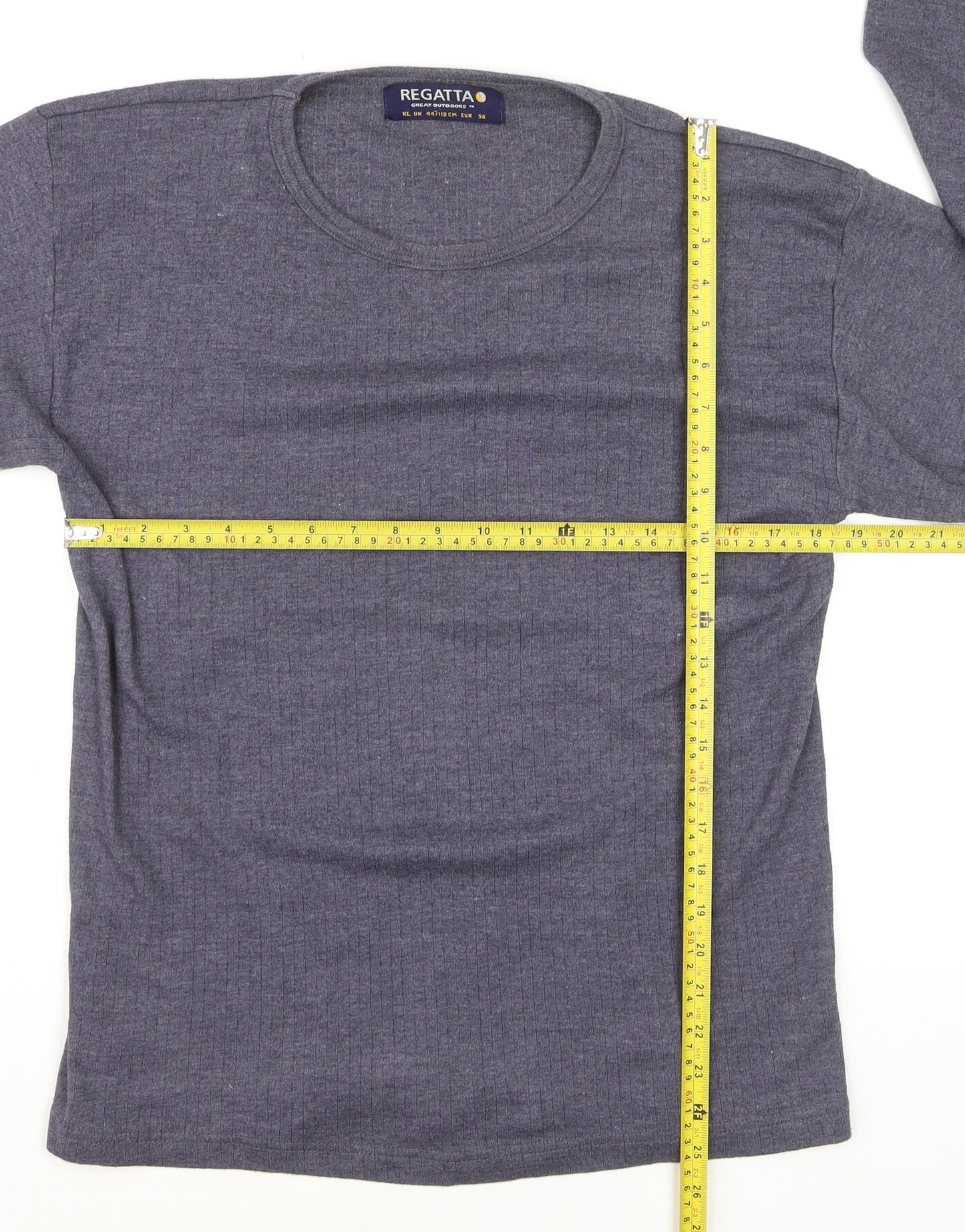 Regatta Men's Grey Long Sleeve Crew Neck Casual Top XL