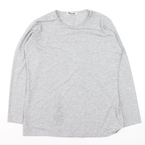 Brezza Women's Grey Long Sleeve Basic Viscose T-Shirt Size 16