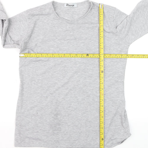 Brezza Women's Grey Long Sleeve Basic Viscose T-Shirt Size 16
