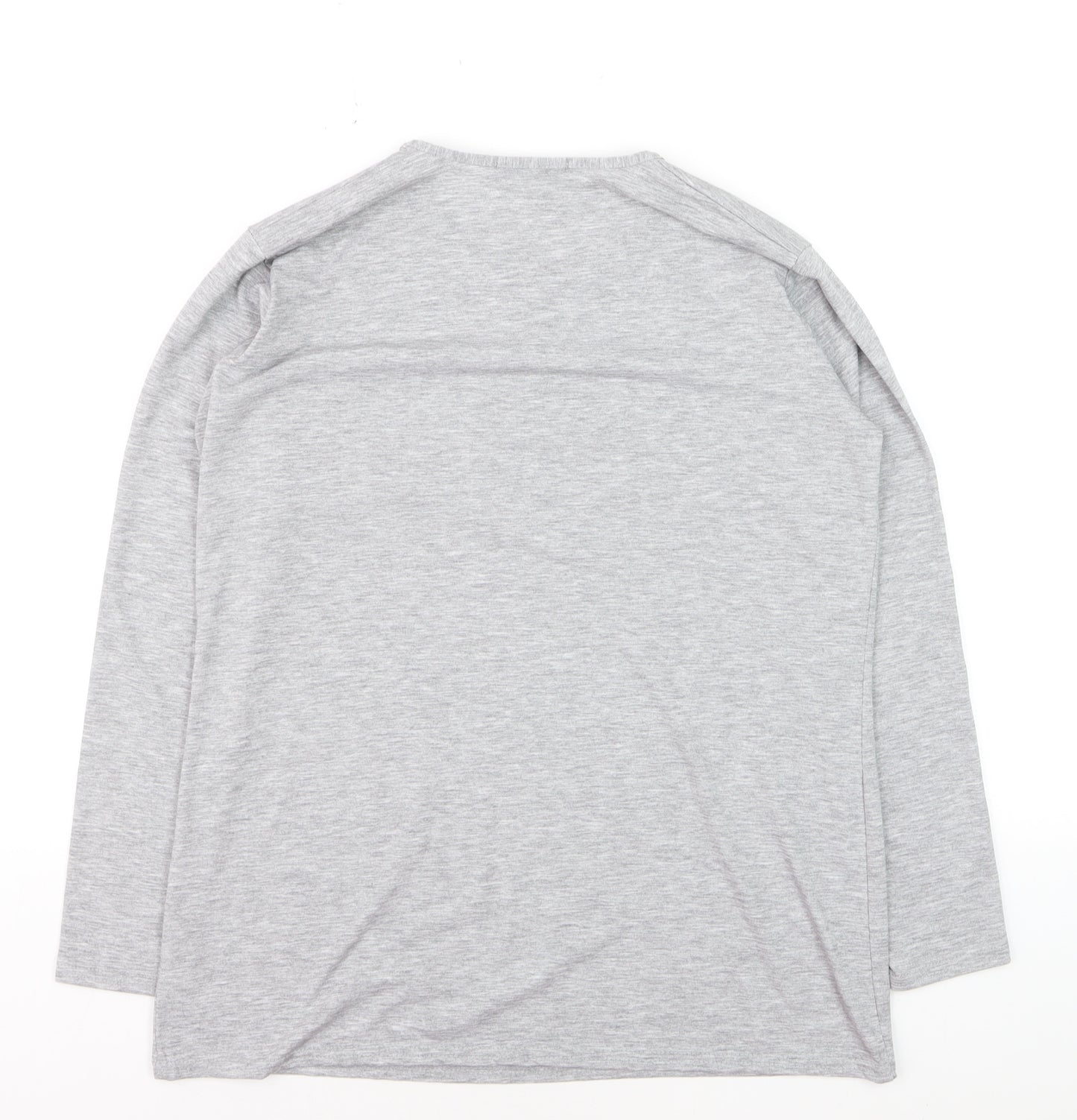 Brezza Women's Grey Long Sleeve Basic Viscose T-Shirt Size 16