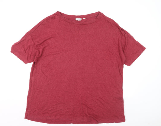 Fat Face Men’s Red Cotton Crew Neck Short Sleeve T-Shirt Size L