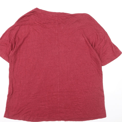 Fat Face Men’s Red Cotton Crew Neck Short Sleeve T-Shirt Size L