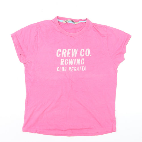 Crew Clothing Co Women's Pink Cotton T-Shirt Size 14