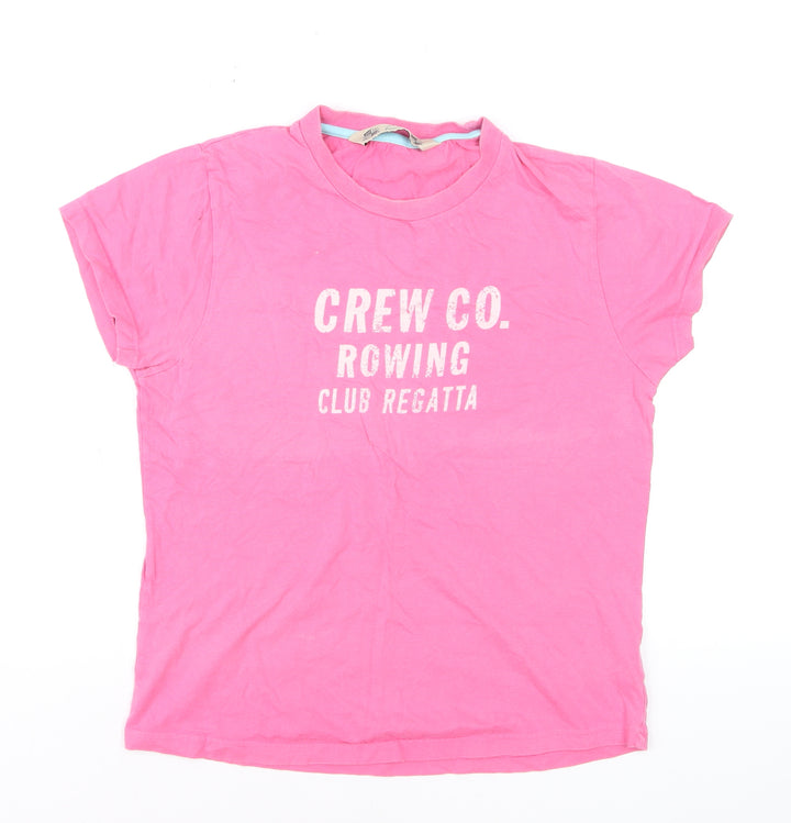 Crew Clothing Co Women's Pink Cotton T-Shirt Size 14